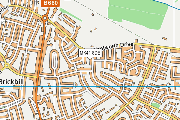 MK41 8DE map - OS VectorMap District (Ordnance Survey) MK41 8DE map - OS VectorMap District (Ordnance Survey)