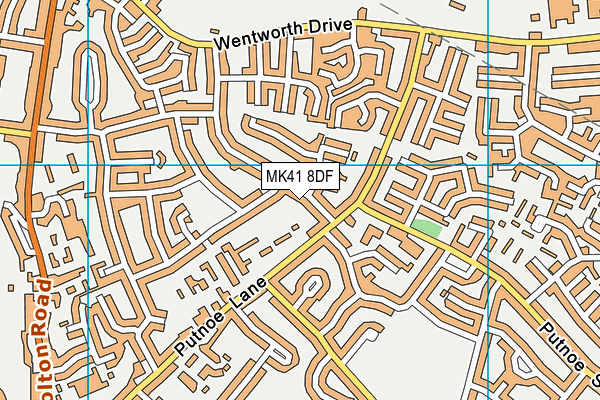 MK41 8DF map - OS VectorMap District (Ordnance Survey) MK41 8DF map - OS VectorMap District (Ordnance Survey)