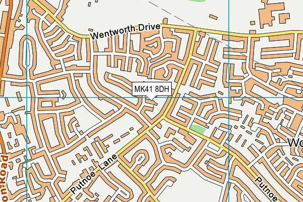 MK41 8DH map - OS VectorMap District (Ordnance Survey) MK41 8DH map - OS VectorMap District (Ordnance Survey)