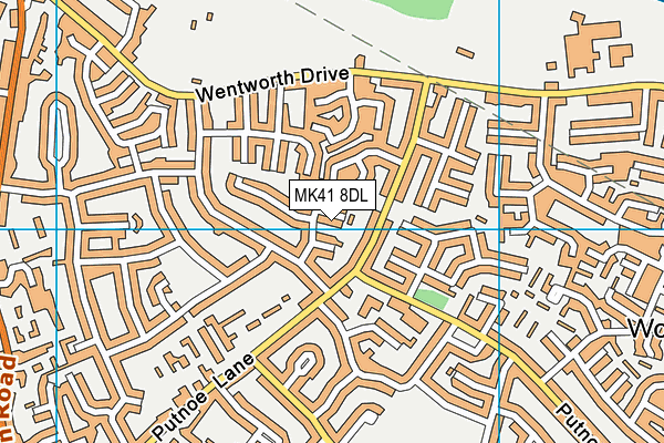 MK41 8DL map - OS VectorMap District (Ordnance Survey) MK41 8DL map - OS VectorMap District (Ordnance Survey)