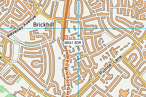 MK41 8DR map - OS VectorMap District (Ordnance Survey) MK41 8DR map - OS VectorMap District (Ordnance Survey)