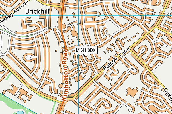 MK41 8DX map - OS VectorMap District (Ordnance Survey) MK41 8DX map - OS VectorMap District (Ordnance Survey)