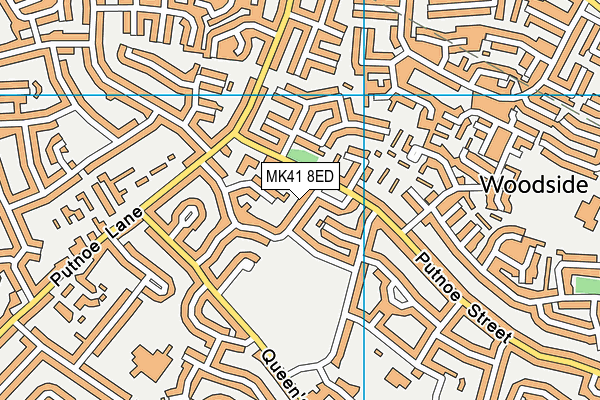 MK41 8ED map - OS VectorMap District (Ordnance Survey) MK41 8ED map - OS VectorMap District (Ordnance Survey)