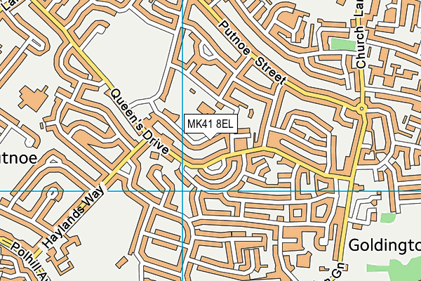 MK41 8EL map - OS VectorMap District (Ordnance Survey) MK41 8EL map - OS VectorMap District (Ordnance Survey)