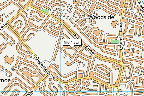 MK41 8ET map - OS VectorMap District (Ordnance Survey) MK41 8ET map - OS VectorMap District (Ordnance Survey)