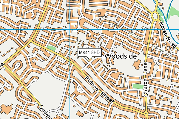 MK41 8HD map - OS VectorMap District (Ordnance Survey) MK41 8HD map - OS VectorMap District (Ordnance Survey)