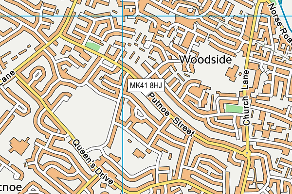 MK41 8HJ map - OS VectorMap District (Ordnance Survey) MK41 8HJ map - OS VectorMap District (Ordnance Survey)