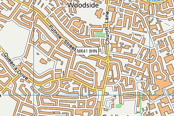 MK41 8HN map - OS VectorMap District (Ordnance Survey) MK41 8HN map - OS VectorMap District (Ordnance Survey)