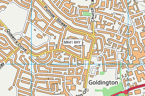 MK41 8HY map - OS VectorMap District (Ordnance Survey) MK41 8HY map - OS VectorMap District (Ordnance Survey)