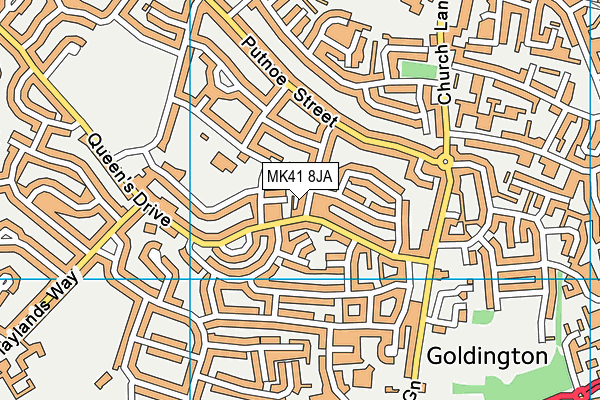 MK41 8JA map - OS VectorMap District (Ordnance Survey) MK41 8JA map - OS VectorMap District (Ordnance Survey)