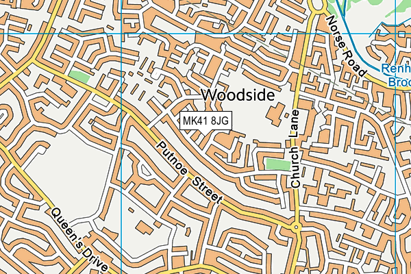 MK41 8JG map - OS VectorMap District (Ordnance Survey) MK41 8JG map - OS VectorMap District (Ordnance Survey)