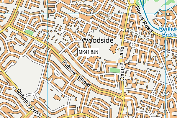 MK41 8JN map - OS VectorMap District (Ordnance Survey) MK41 8JN map - OS VectorMap District (Ordnance Survey)
