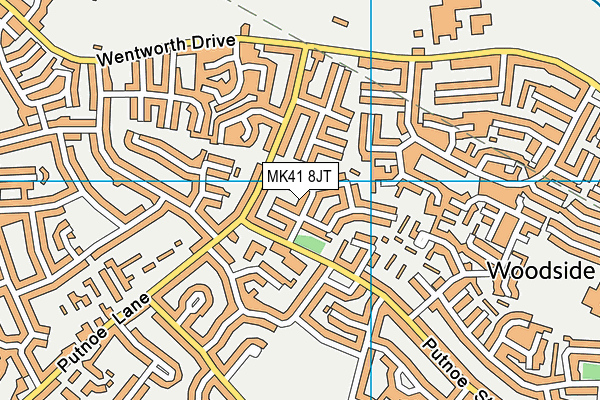 MK41 8JT map - OS VectorMap District (Ordnance Survey) MK41 8JT map - OS VectorMap District (Ordnance Survey)