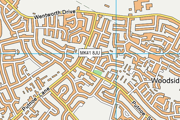MK41 8JU map - OS VectorMap District (Ordnance Survey) MK41 8JU map - OS VectorMap District (Ordnance Survey)