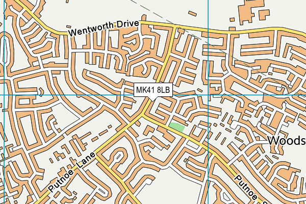 MK41 8LB map - OS VectorMap District (Ordnance Survey) MK41 8LB map - OS VectorMap District (Ordnance Survey)