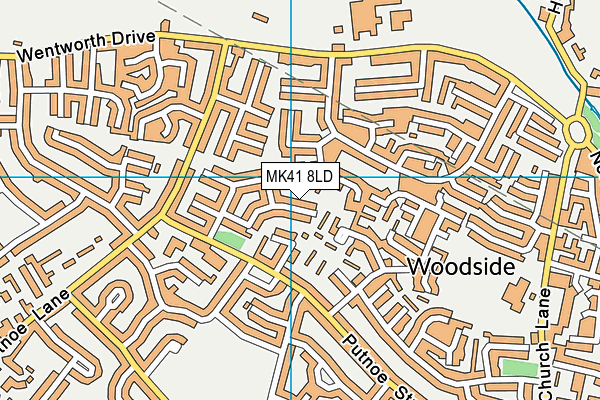 MK41 8LD map - OS VectorMap District (Ordnance Survey) MK41 8LD map - OS VectorMap District (Ordnance Survey)