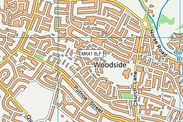 MK41 8LF map - OS VectorMap District (Ordnance Survey) MK41 8LF map - OS VectorMap District (Ordnance Survey)