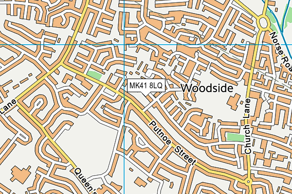 MK41 8LQ map - OS VectorMap District (Ordnance Survey) MK41 8LQ map - OS VectorMap District (Ordnance Survey)