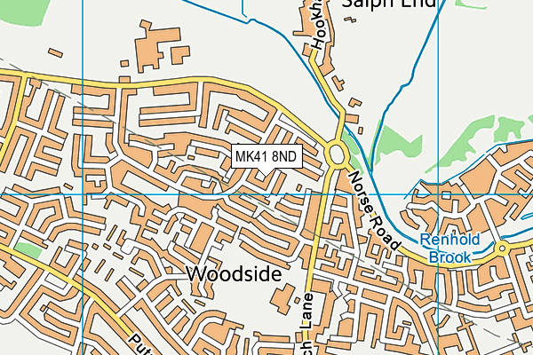 MK41 8ND map - OS VectorMap District (Ordnance Survey) MK41 8ND map - OS VectorMap District (Ordnance Survey)