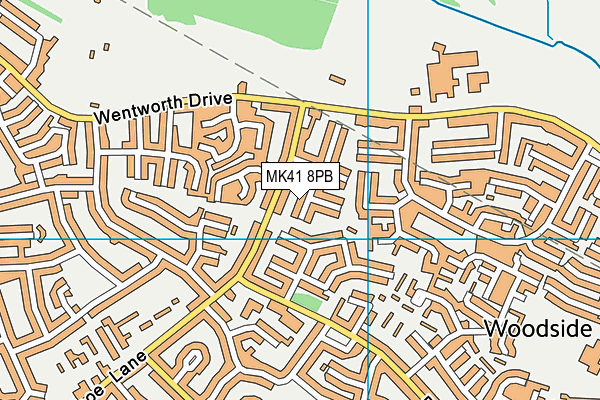 MK41 8PB map - OS VectorMap District (Ordnance Survey) MK41 8PB map - OS VectorMap District (Ordnance Survey)