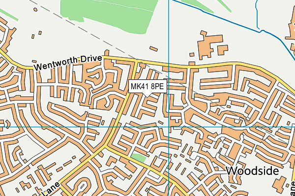 MK41 8PE map - OS VectorMap District (Ordnance Survey) MK41 8PE map - OS VectorMap District (Ordnance Survey)