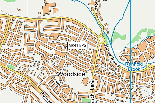 MK41 8PG map - OS VectorMap District (Ordnance Survey) MK41 8PG map - OS VectorMap District (Ordnance Survey)