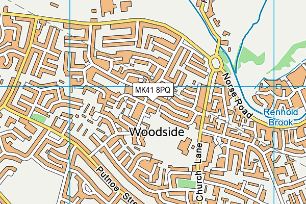 MK41 8PQ map - OS VectorMap District (Ordnance Survey) MK41 8PQ map - OS VectorMap District (Ordnance Survey)