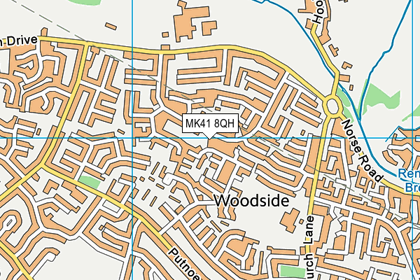 MK41 8QH map - OS VectorMap District (Ordnance Survey) MK41 8QH map - OS VectorMap District (Ordnance Survey)