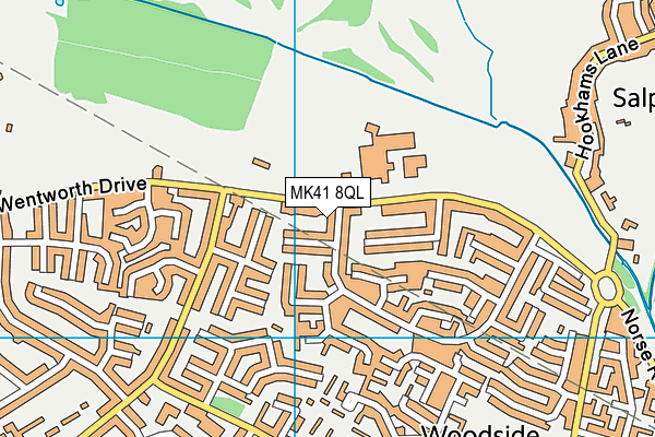 MK41 8QL map - OS VectorMap District (Ordnance Survey) MK41 8QL map - OS VectorMap District (Ordnance Survey)