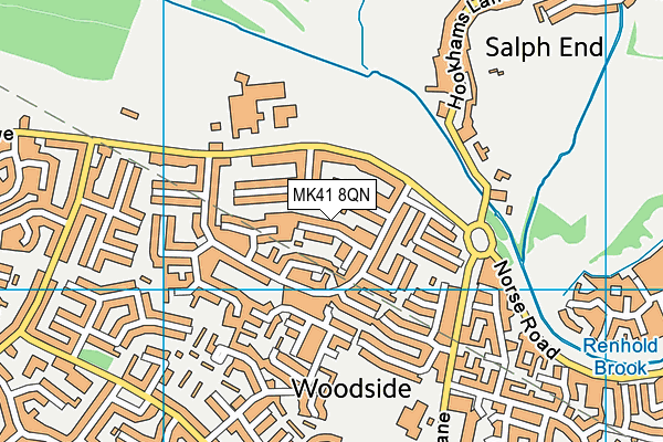 MK41 8QN map - OS VectorMap District (Ordnance Survey) MK41 8QN map - OS VectorMap District (Ordnance Survey)