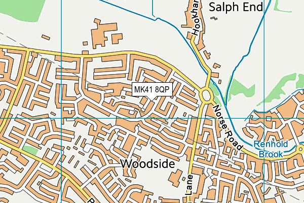 MK41 8QP map - OS VectorMap District (Ordnance Survey) MK41 8QP map - OS VectorMap District (Ordnance Survey)