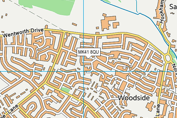 MK41 8QU map - OS VectorMap District (Ordnance Survey) MK41 8QU map - OS VectorMap District (Ordnance Survey)