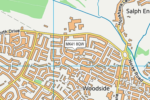 MK41 8QW map - OS VectorMap District (Ordnance Survey) MK41 8QW map - OS VectorMap District (Ordnance Survey)