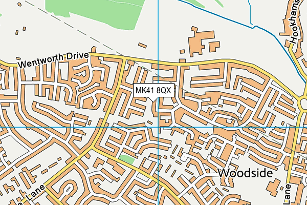 MK41 8QX map - OS VectorMap District (Ordnance Survey) MK41 8QX map - OS VectorMap District (Ordnance Survey)