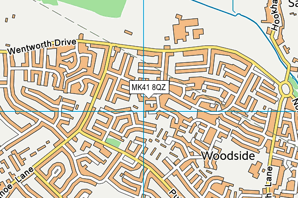 MK41 8QZ map - OS VectorMap District (Ordnance Survey) MK41 8QZ map - OS VectorMap District (Ordnance Survey)