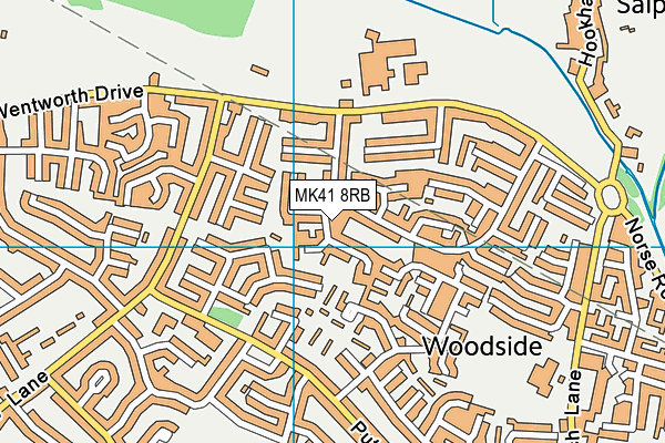 MK41 8RB map - OS VectorMap District (Ordnance Survey) MK41 8RB map - OS VectorMap District (Ordnance Survey)
