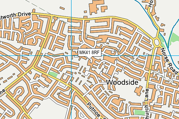 MK41 8RF map - OS VectorMap District (Ordnance Survey) MK41 8RF map - OS VectorMap District (Ordnance Survey)