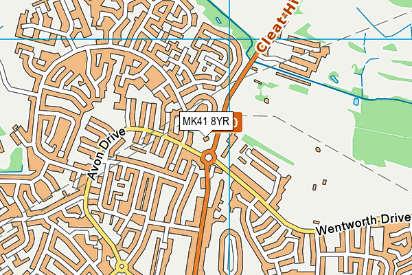 MK41 8YR map - OS VectorMap District (Ordnance Survey) MK41 8YR map - OS VectorMap District (Ordnance Survey)