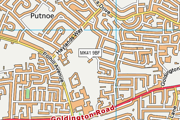 MK41 9BF map - OS VectorMap District (Ordnance Survey) MK41 9BF map - OS VectorMap District (Ordnance Survey)