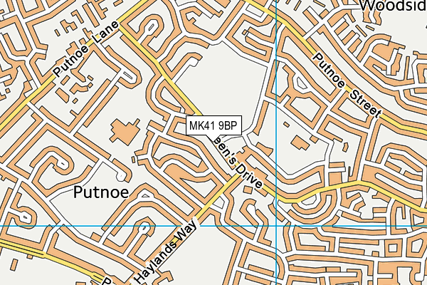 MK41 9BP map - OS VectorMap District (Ordnance Survey) MK41 9BP map - OS VectorMap District (Ordnance Survey)