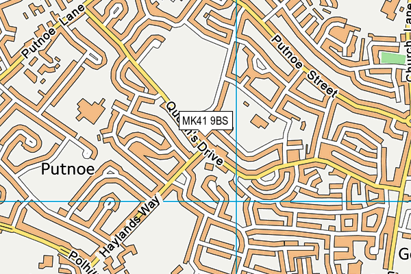 MK41 9BS map - OS VectorMap District (Ordnance Survey) MK41 9BS map - OS VectorMap District (Ordnance Survey)