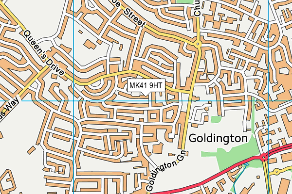 MK41 9HT map - OS VectorMap District (Ordnance Survey)
