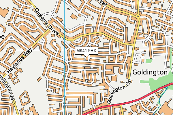 MK41 9HX map - OS VectorMap District (Ordnance Survey) MK41 9HX map - OS VectorMap District (Ordnance Survey)
