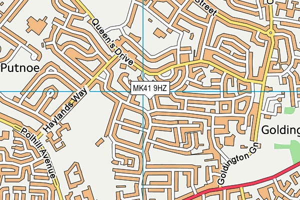 MK41 9HZ map - OS VectorMap District (Ordnance Survey) MK41 9HZ map - OS VectorMap District (Ordnance Survey)