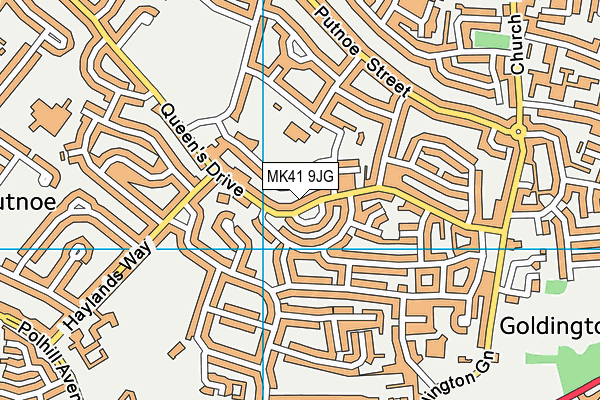 MK41 9JG map - OS VectorMap District (Ordnance Survey) MK41 9JG map - OS VectorMap District (Ordnance Survey)