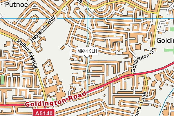 MK41 9LH map - OS VectorMap District (Ordnance Survey) MK41 9LH map - OS VectorMap District (Ordnance Survey)