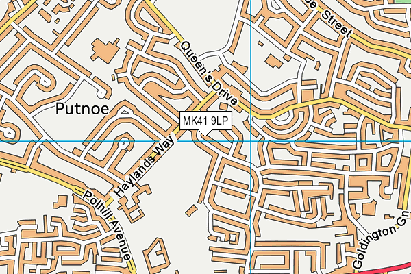 MK41 9LP map - OS VectorMap District (Ordnance Survey) MK41 9LP map - OS VectorMap District (Ordnance Survey)