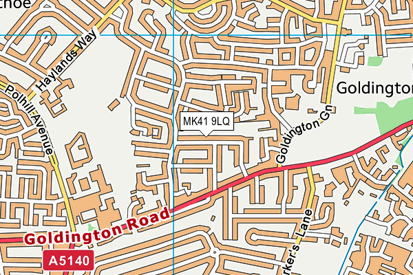 MK41 9LQ map - OS VectorMap District (Ordnance Survey) MK41 9LQ map - OS VectorMap District (Ordnance Survey)