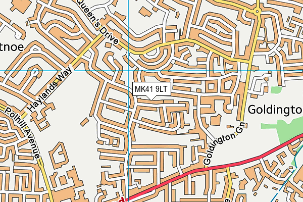 MK41 9LT map - OS VectorMap District (Ordnance Survey) MK41 9LT map - OS VectorMap District (Ordnance Survey)