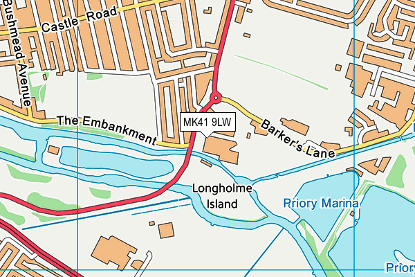 MK41 9LW map - OS VectorMap District (Ordnance Survey) MK41 9LW map - OS VectorMap District (Ordnance Survey)